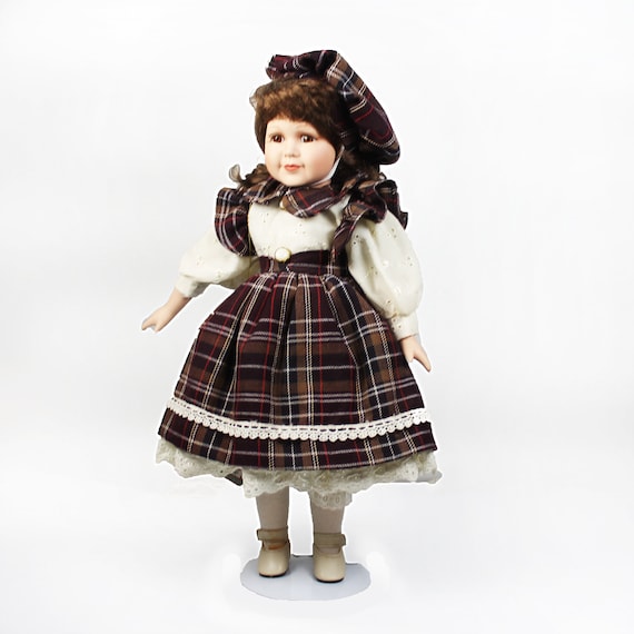 Collectible Porcelain Doll, The Angelina Collection, 16 inch Doll, Display Doll, Stand Included