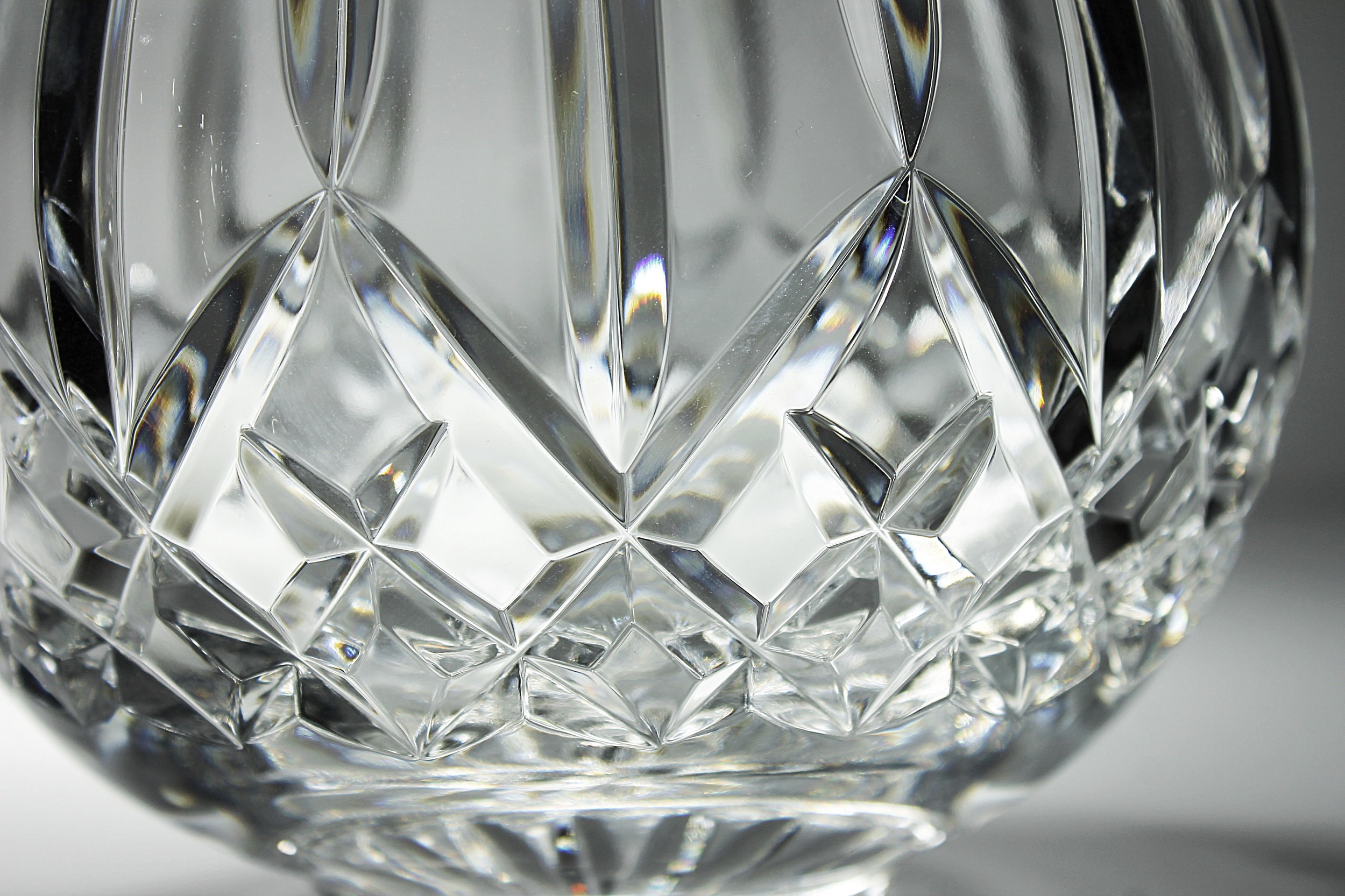 Waterford Crystal Rose Bowl, Lismore, Cut Glass, Centerpiece, 6 Inch, Clear Glass, Display Piece