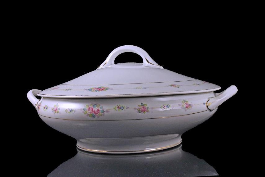 VINTAGE Noritake Round Covered Vegetable Bowl With Lid Mariana Gold - View #2