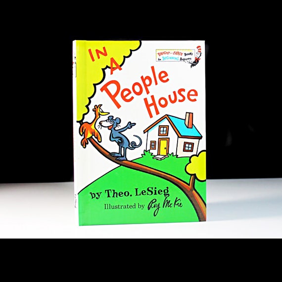 Children's Hardcover Book, In A People House, Theo. LeSieg (Dr Seuss), Fiction, Classic, Rhyming, Picture Book