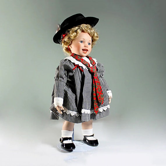 Ashton Drake Porcelain Doll, Peanut, My Heart Belongs to Daddy, Stand Included, Display Doll, 14 Inch, Collectible