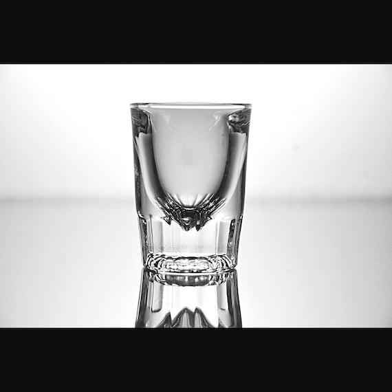Vintage Libbey Shot Glass, Heavy Paneled Base, Clear Barware, 3 Inch Tavern Glass Replacement