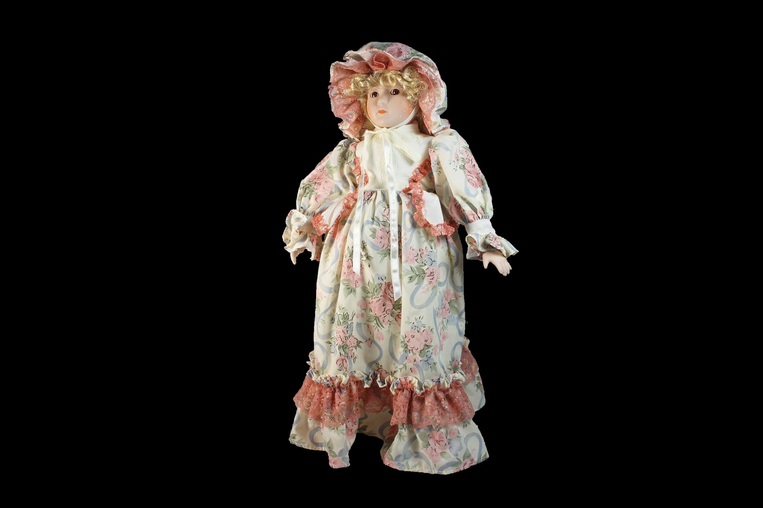 Porcelain Doll, Display Doll, Victorian Dress, Collectible, 15 Inch