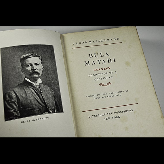 Hardcover Book, Bula Matari, Jacob Wassermann, Biography, Reference