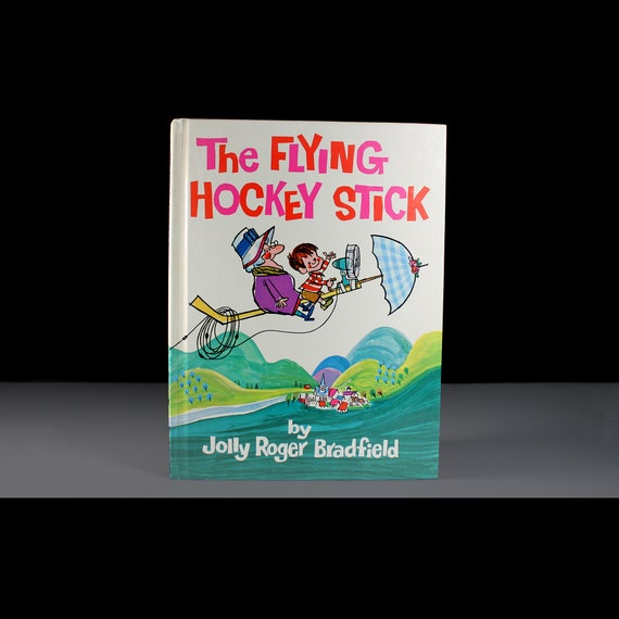 Children's Hardcover Book, The Flying Hockey Stick, Jolly Roger Bradfield, First Edition, Collectible, Picture Book, Illustrated
