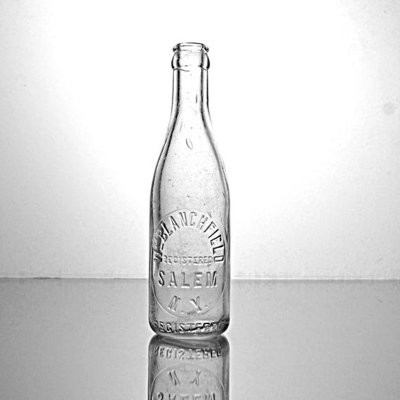 Wm Blanchfield Salem NY Antique Embossed Beverage Bottle. Registered, c 1895-1910