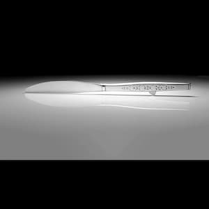 May include: A silver butter knife with an ornate floral design on the handle.