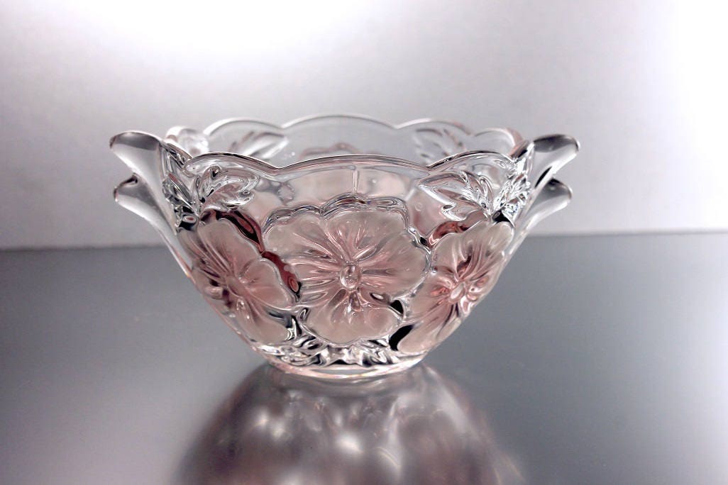 Studio Nova Bowl, Candy Dish, Pansy Bouquet, Made in Germany, Pink