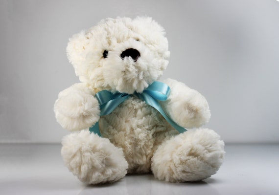Teddy Bear Stuffed Animal, Chelsea Teddy Bear Company, Fluffy, Soft, Sitting Bear, Nursery Decor, 10 Inch