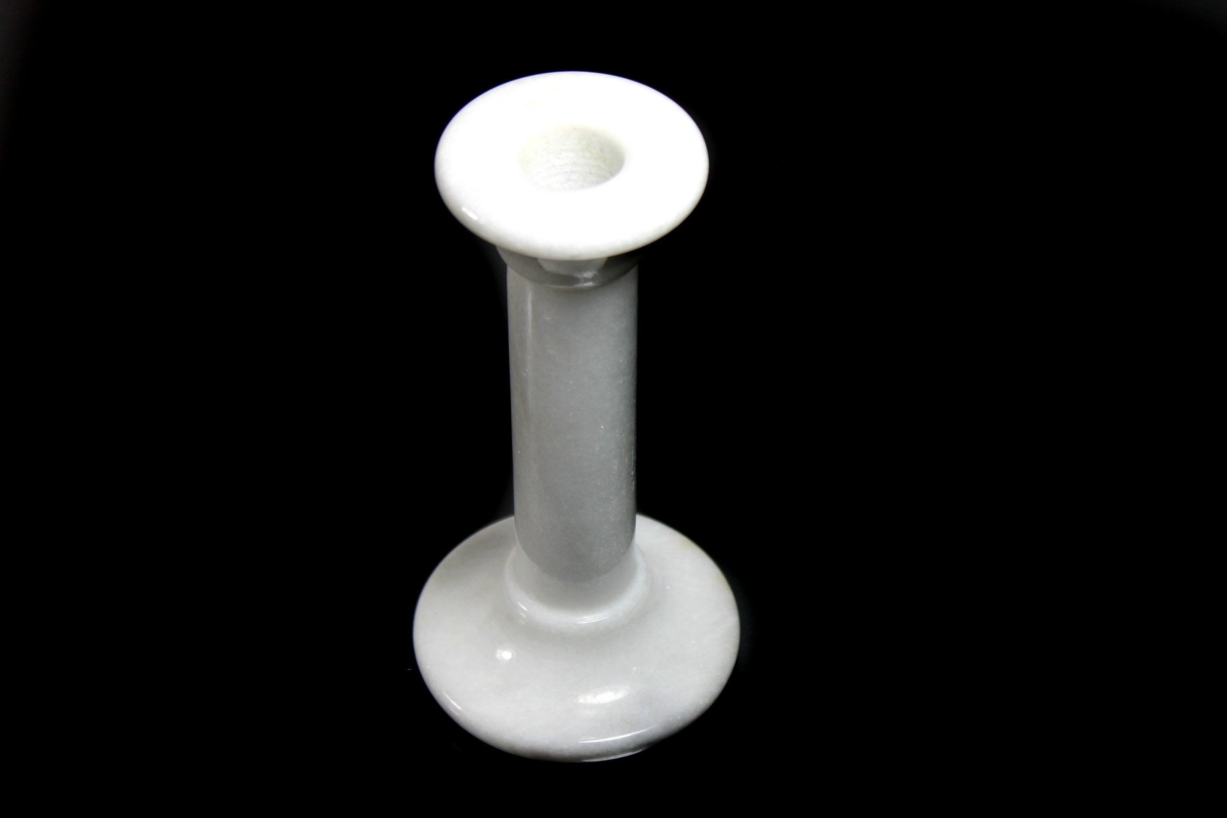Marble Pillar Candlestick, 6 Inch, Candle Holder, White Taper Candle ...