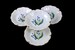 Small Porcelain Ashtrays, Set of 4, Ladies Ashtrays, Hand Painted, Leaf and Blueberry Pattern, Gold Trimmed, Made in Japan, Collectible 