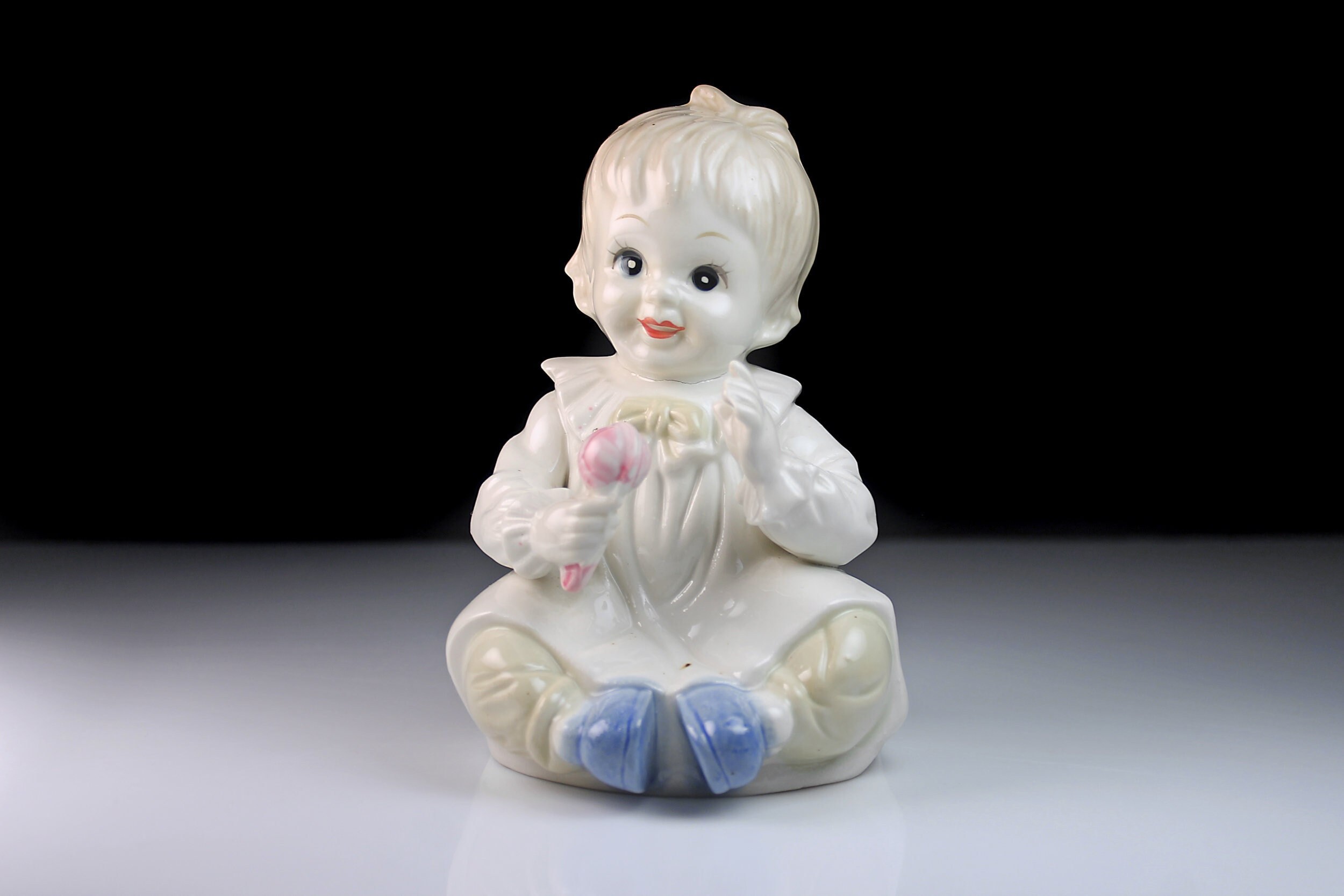 Baby Figurine, Original Artmark Japan, Hand Painted Porcelain