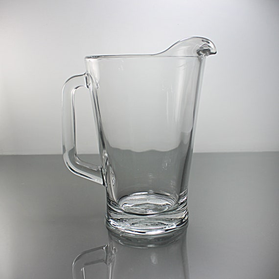 Clear Glass Beverage Pitcher, Beer Pitcher, Tableware, Barware, 48 Ounce, 9 Inch