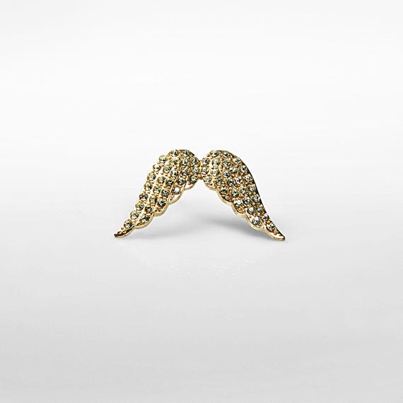Victoria’s Secret Rhinestone Angel Wing Brooch - Sparkling Statement Pin