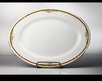 Antique Platter, J & C China, Jaeger and Co, Portland, Bavaria, 12 Inch
