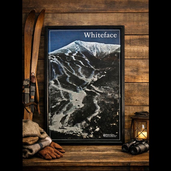 Whiteface Mountain 1980 Winter Olympics Signed Photo Poster 24x36