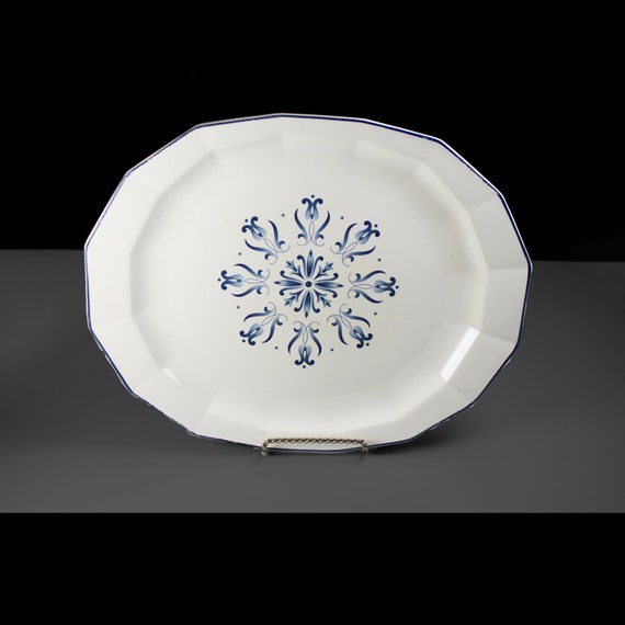 Platter, Harkerware, Blue Dane, 14 Inch, Dinnerware, Serving