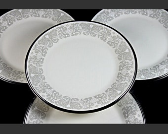 Platos de ensalada, Lenox, Snow Lily, descatalogado, color crema, juego de 4, porcelana fina, como nuevo