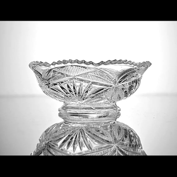 Antique Bryce Monarch Berry Bowl, Early American Pressed Glass, Dessert Dish