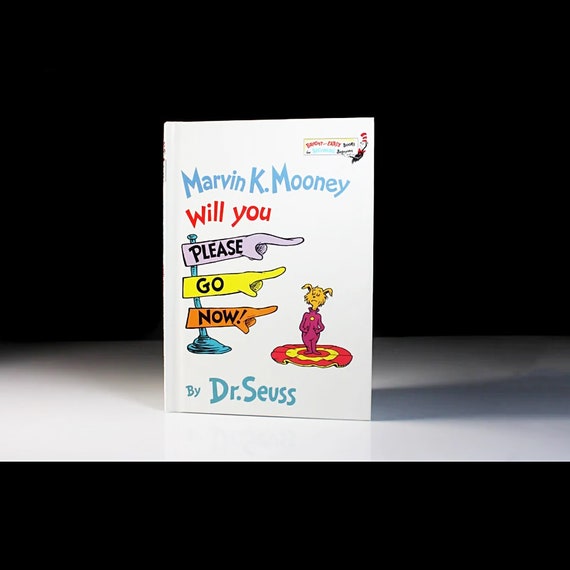 Children's Hardcover Book, Marvin K. Mooney Will You Please Go Now!, Dr Seuss, Fiction, Classic, Rhyming, Picture Book