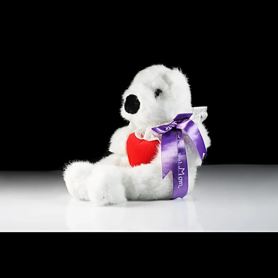 Ty Teddy Bear, Romeo, I Love You Mom, Polar Bear, Stuffed Animal, 14 Inches, Mother's Day Gift, Retired