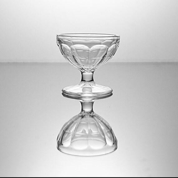 Clear Sherbet Cup – Mid Century Pressed Glass Dessert Dish