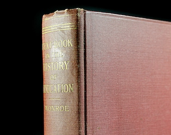 Hardcover Textbook, History of Education, Paul Monroe, Reference, History