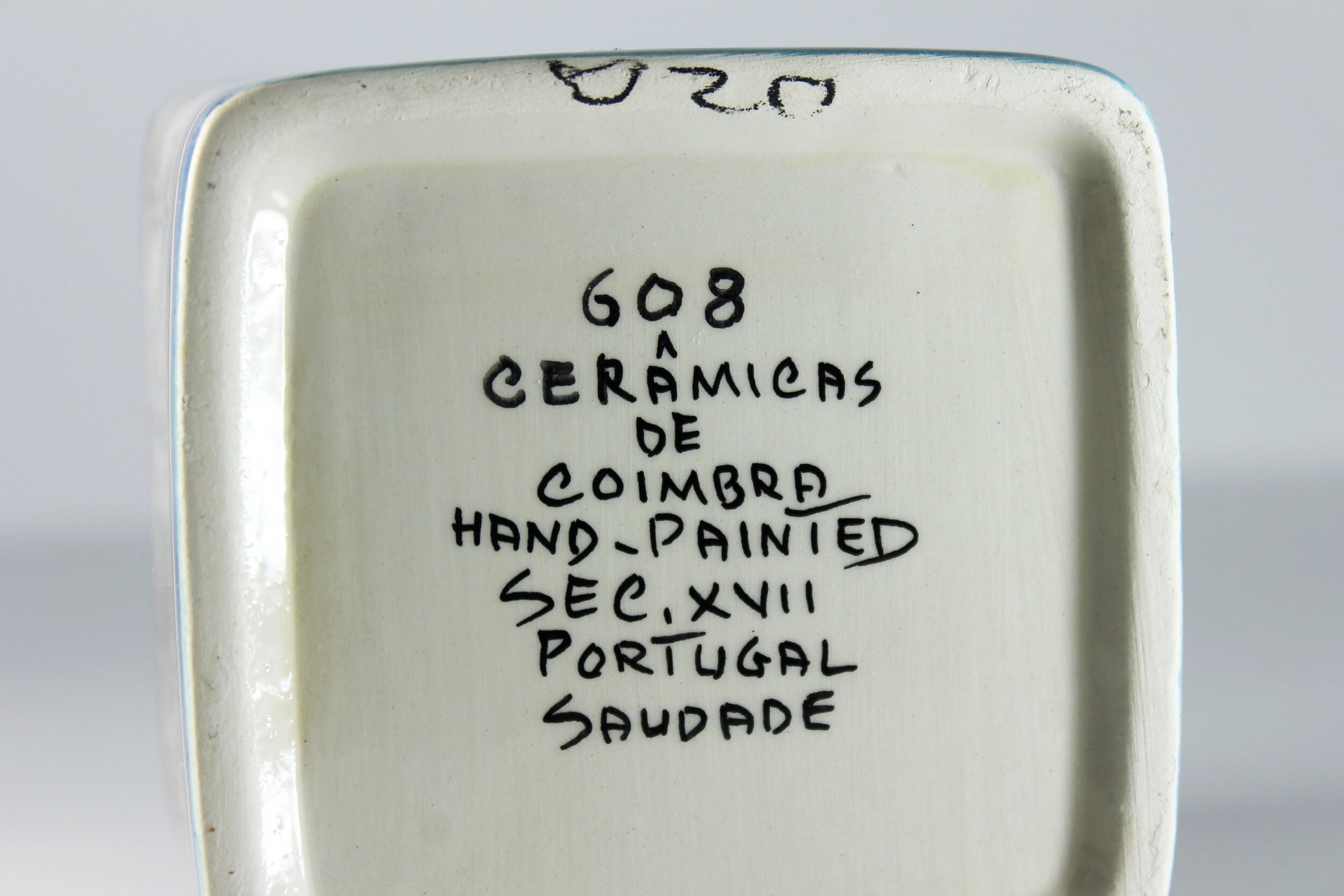 Coimbra Portuguese Covered Jar, Ceramic, Multicolored, Decorative Jar