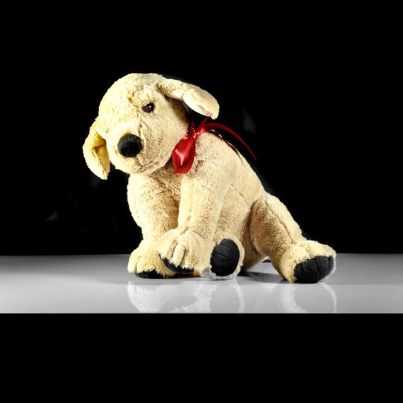 Plush Golden Retriever Dog Stuffed Animal - Soft Tan Floppy Puppy