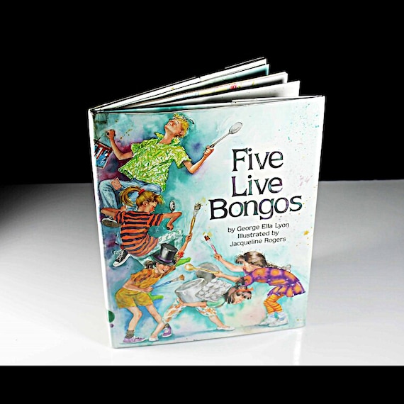 Children's Hardcover Book, Five Live Bongos, First Edition, Fiction, Illustrated, Kid's Story, Storybook, Picture Book