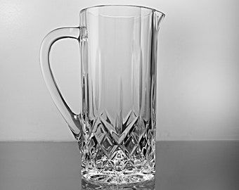 Crystal Pitcher, Royal Crystal Rock, Opera, 40 Ounce, Made in Italy, Giftware, Barware