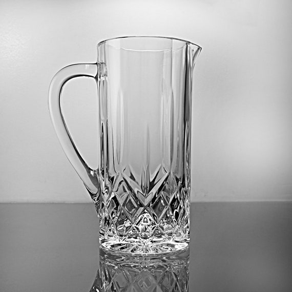 Crystal Pitcher, Royal Crystal Rock, Opera, 40 Ounce, Made in Italy, Giftware, Barware