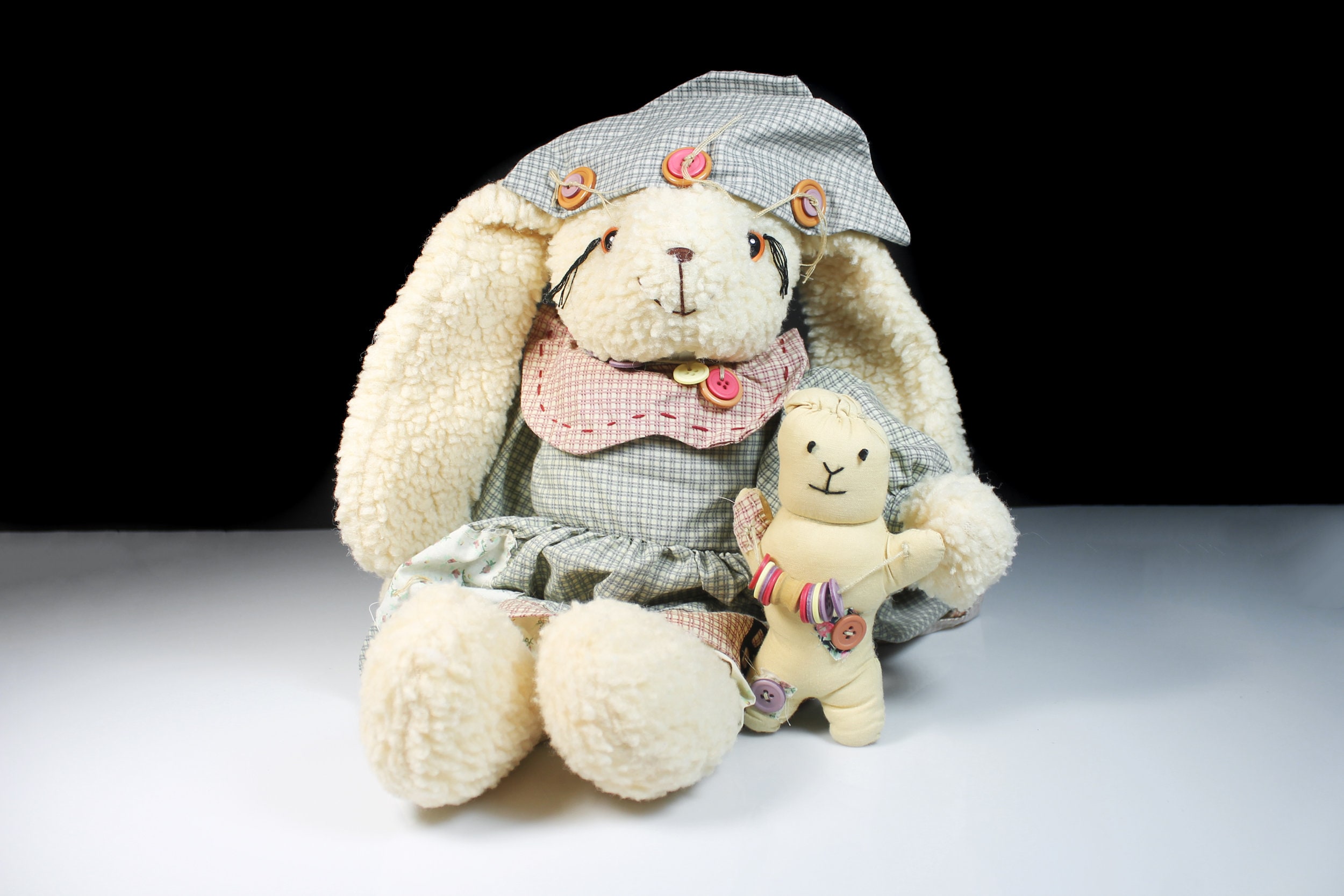 Decorative Bunny Rabbit, Display Stuffed Animal, ABC Bunny, Dressed Bunny, Home Decor, Nursery Decor, This is NOT a toy Decorative Bunny Rabbit, Display Stuffed Animal, ABC Bunny, Dressed Bunny, Home Decor, Nursery Decor, This is NOT a toy