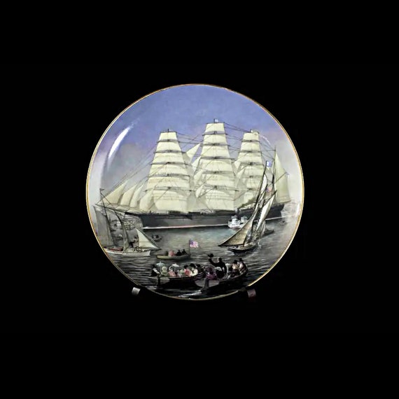 1981 Collectible Plate, Great Republic, The Great Clipper Ships Collection, Limited Edition, Decorative Plate, Wall Decor, Franklin Mint