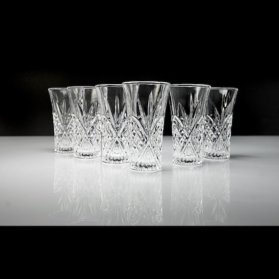 Shannon Dublin Crystal Vodka Shooter, Boxed Set 6 Glasses, Godinger,