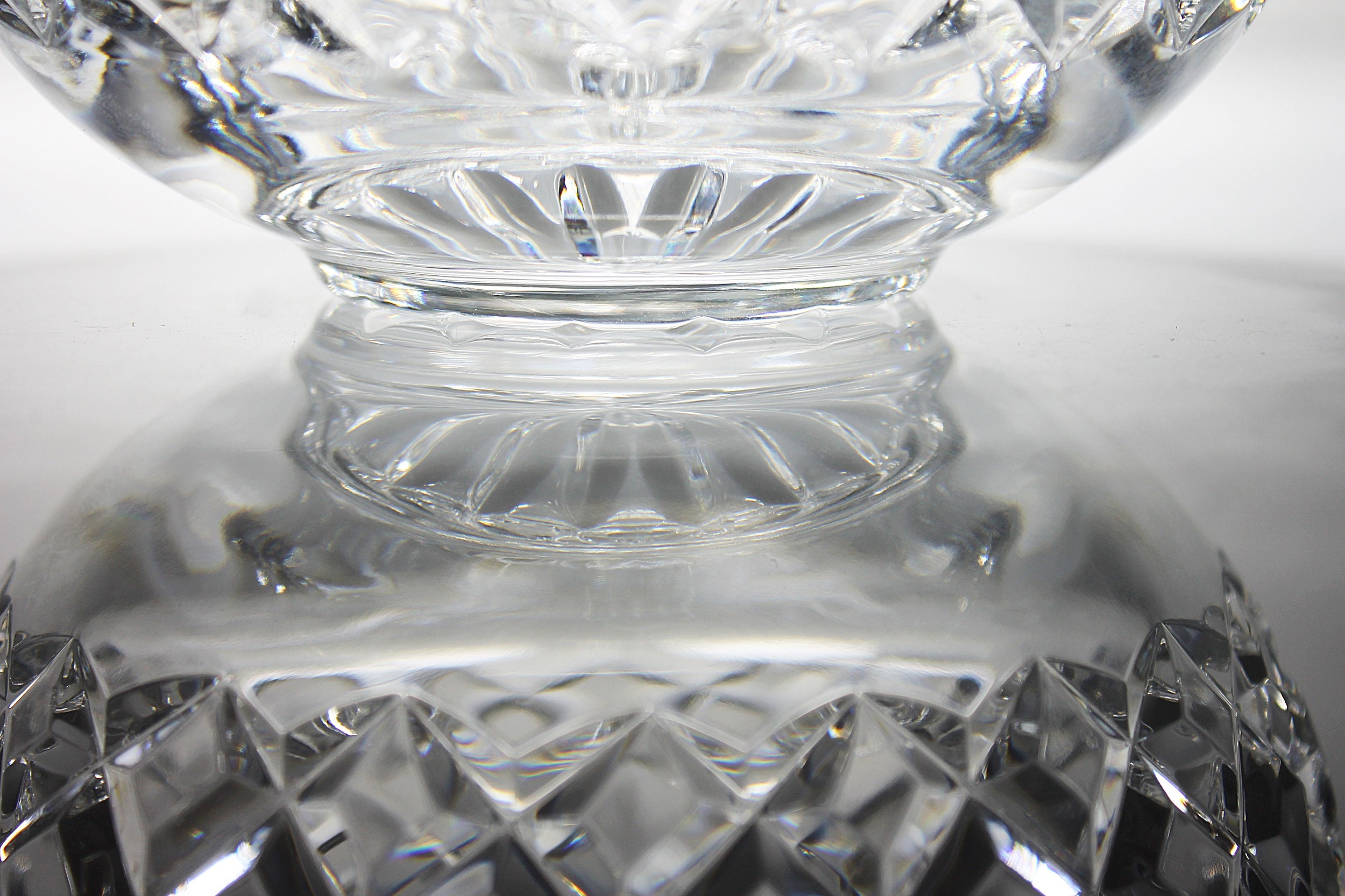 Waterford Crystal Rose Bowl, Lismore, Cut Glass, Centerpiece, 6 Inch, Clear Glass, Display Piece