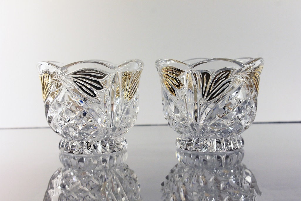 Bleikristall christmas house crystal candle holders