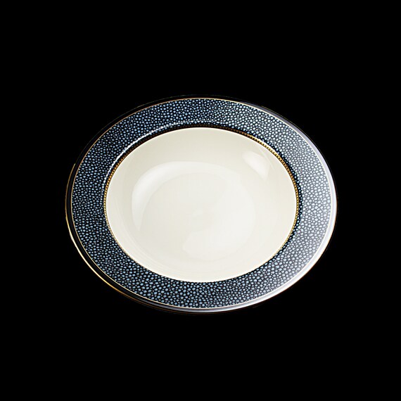 Rim Vegetable Bowl, Mikasa, Ebony Flair, Round, Fine China, Discontinued