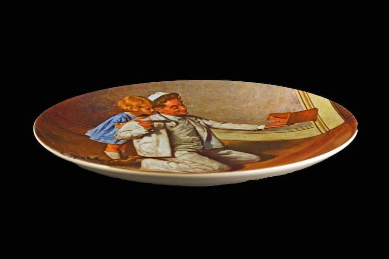 1983 Knowles Collector Plate, Norman Rockwell, The Painter, Limited Edition, Numbered Plate, Wall Decor, Decorative Plate image 3