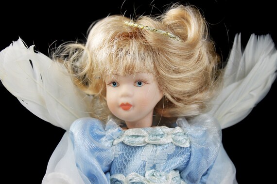 Porcelain praying best sale angel doll