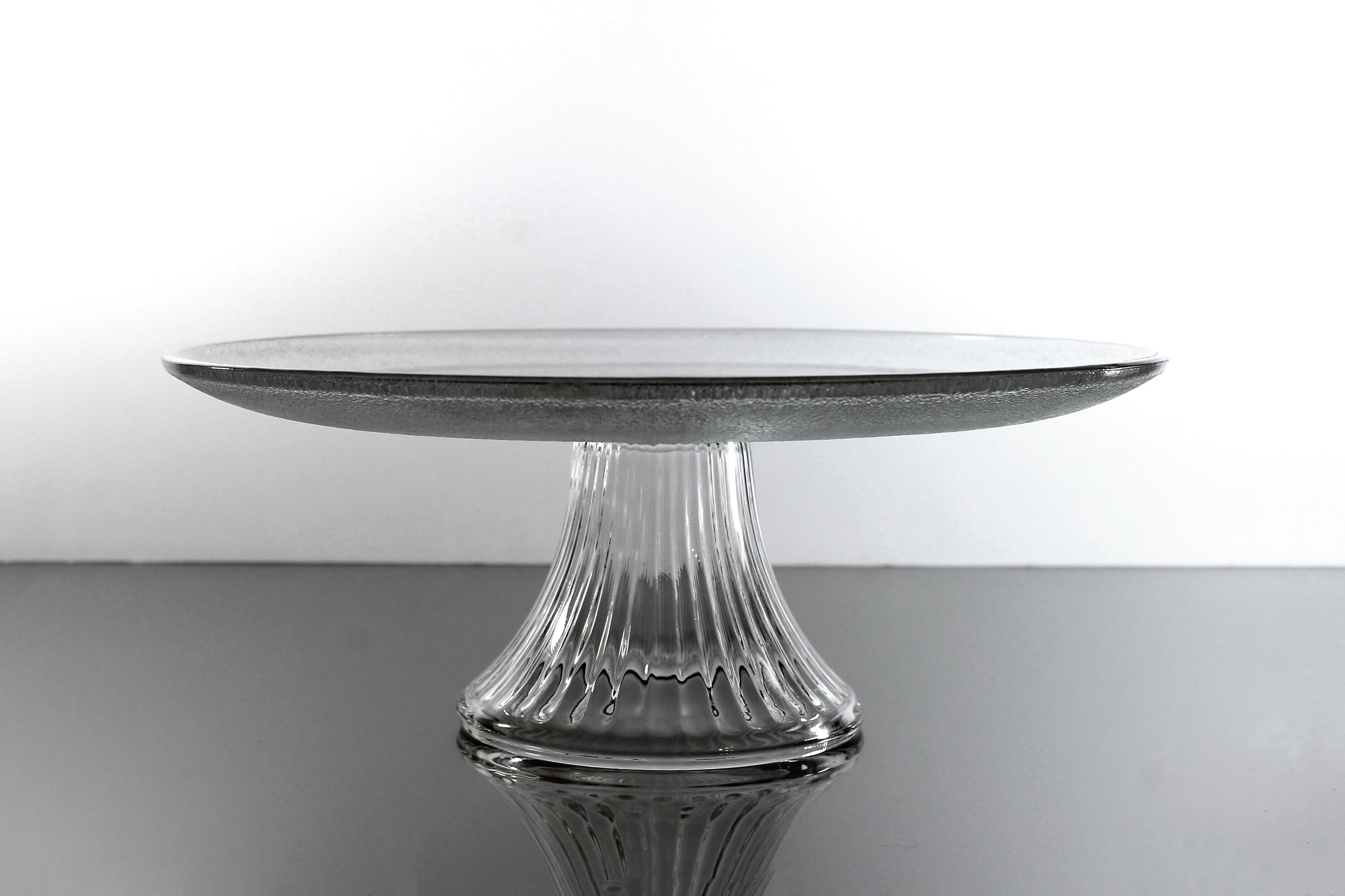 Covered Cake Stand, Anchor Hocking, Monaco Pattern, Ribbed ...