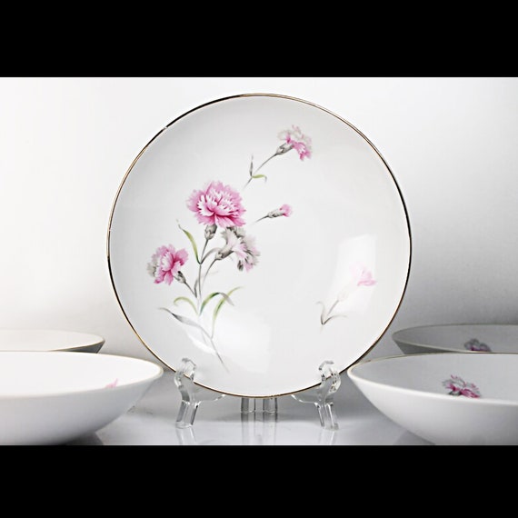 Coupe Soup Bowl, Royal Court China, Carnation Set of 4