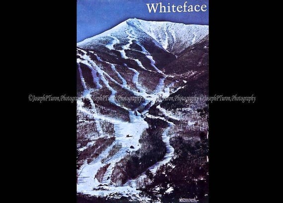 Whiteface Mountain 1980 Winter Olympics Signed Photo Poster 24x36