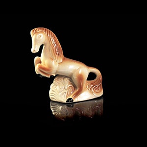 Horse Figurine, Bucking Horse, Equine Figurine, Ceramic, High Gloss