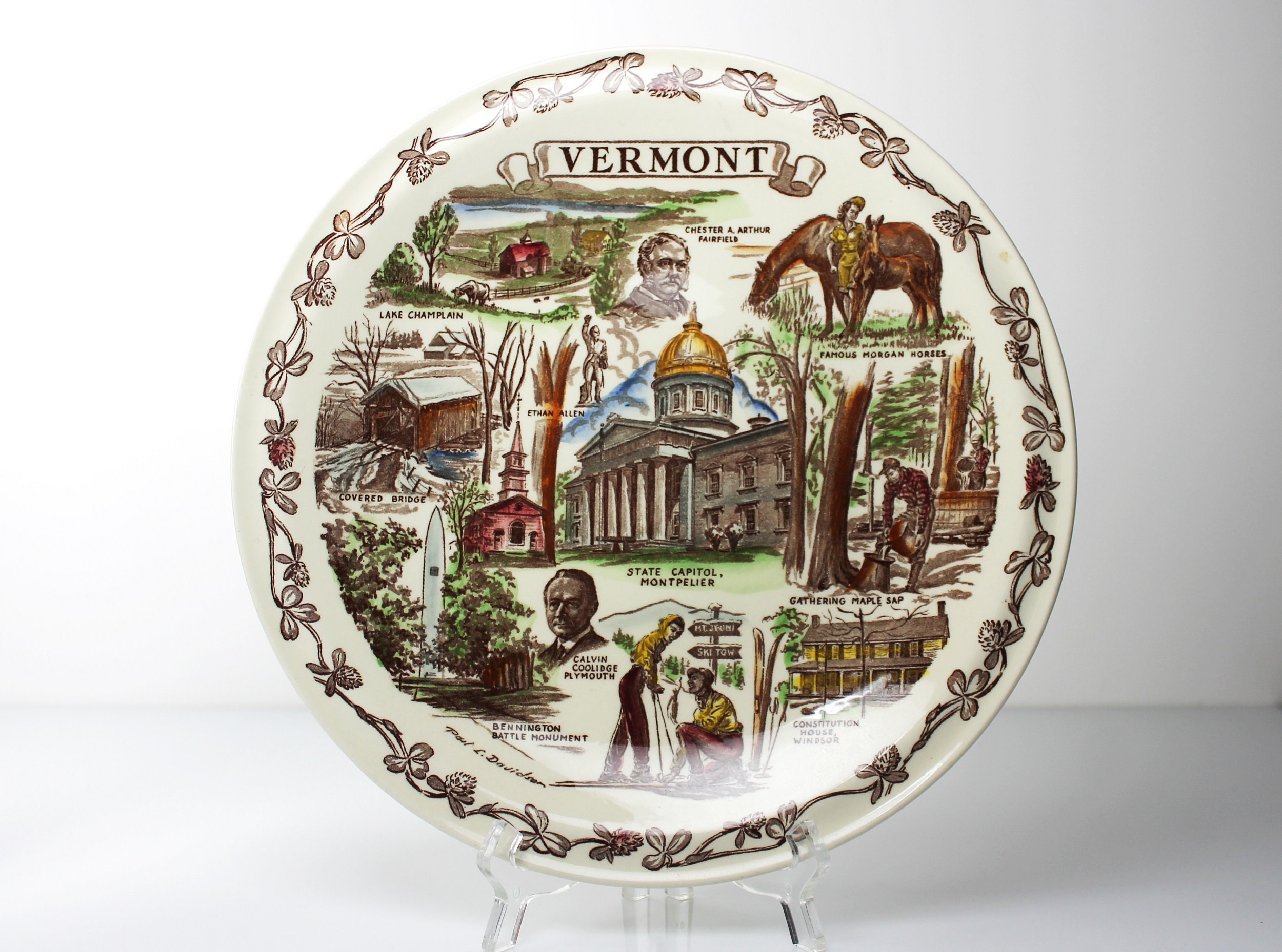 Vermont Souvenir plate