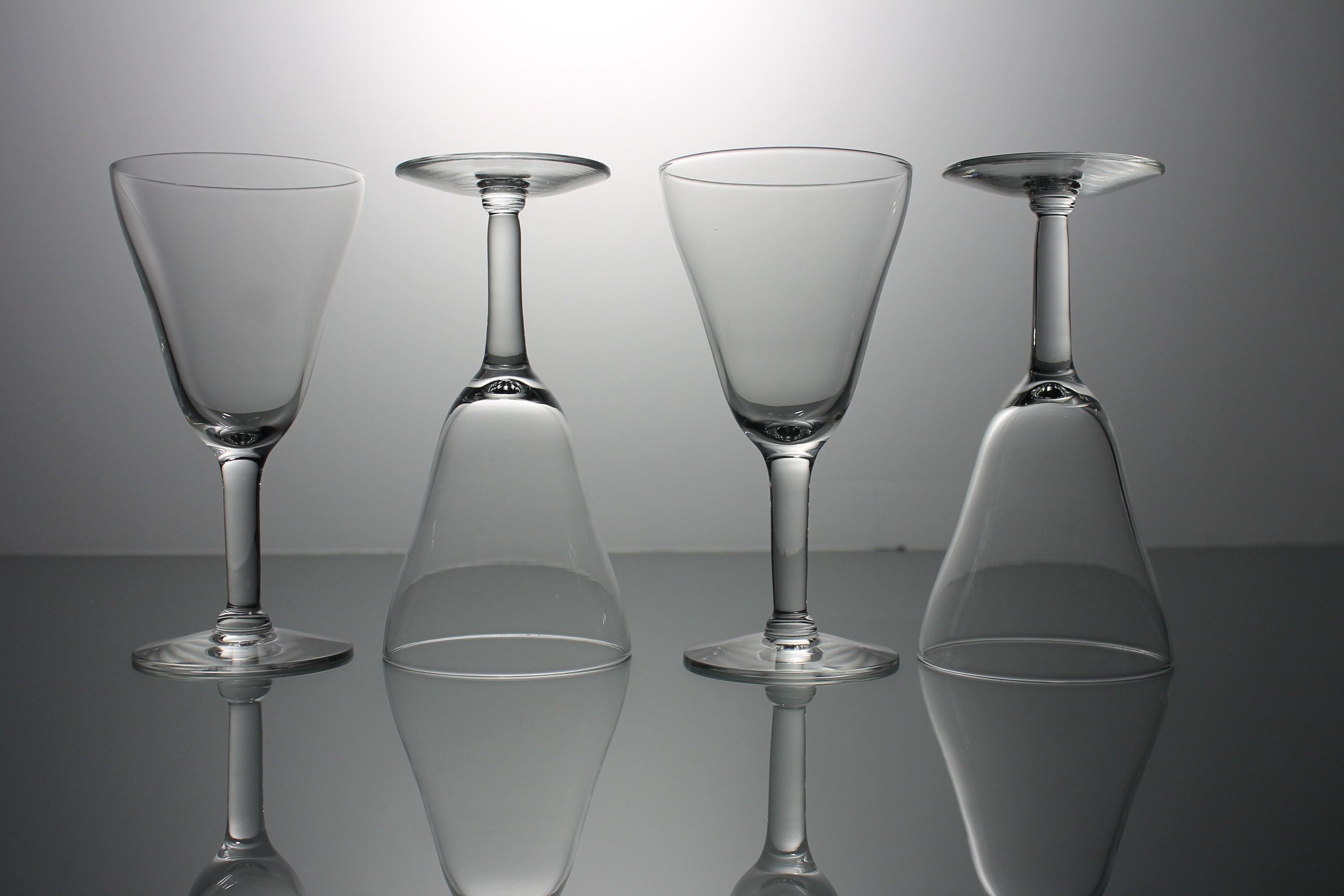Sherry Glasses, Clear Glass, Set of 4, Glassware, Barware