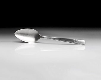 Serving Spoon, Prestige Silver Plate, Oneida Grenoble, Discontinued, 8 Inch