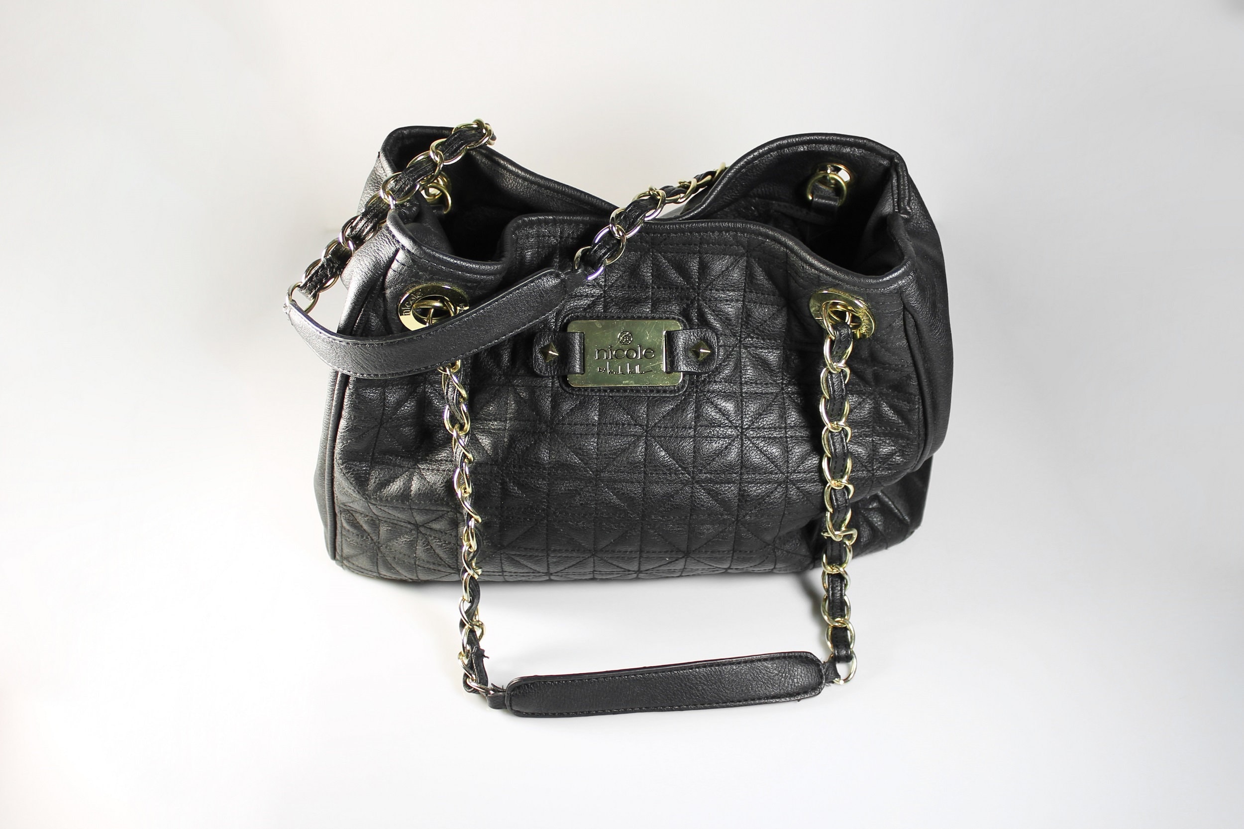 Women's Nicole Miller Designer Quilted Crossbody Shoulder Bag