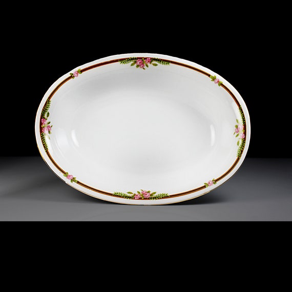 Antique Vegetable bowl, J & C China, Jaeger and Co, Portland, Bavaria, 10 Inch