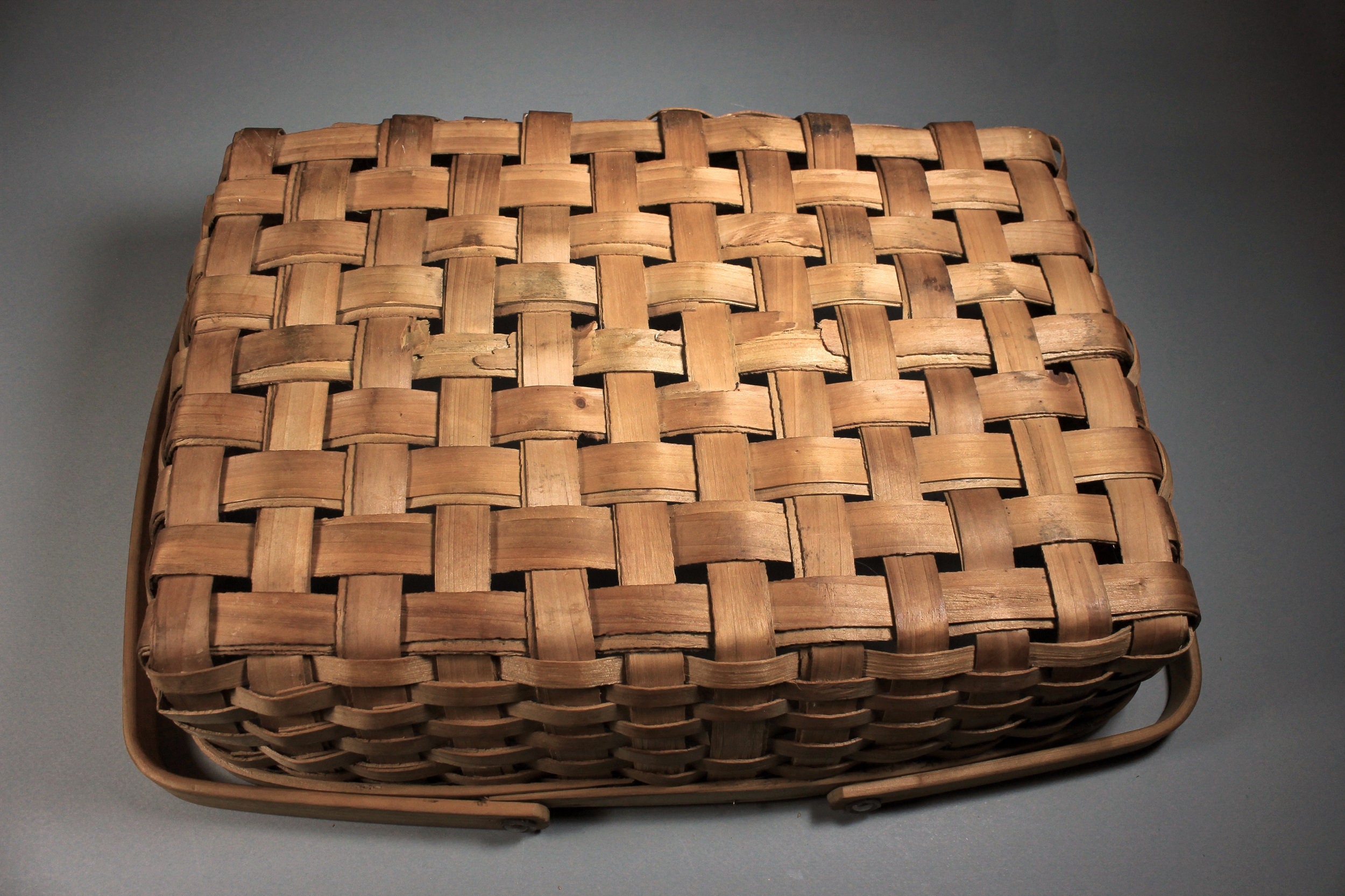 Gathering Basket, Woven Wood, Garden Basket, Market Basket, Storage